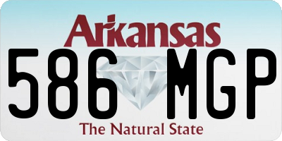 AR license plate 586MGP