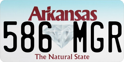 AR license plate 586MGR