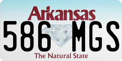 AR license plate 586MGS