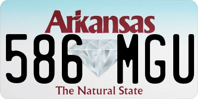 AR license plate 586MGU