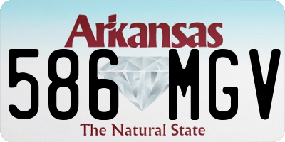 AR license plate 586MGV