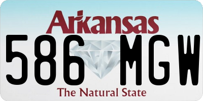 AR license plate 586MGW
