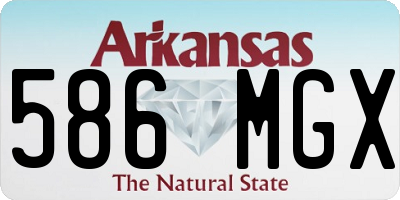 AR license plate 586MGX
