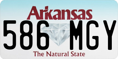 AR license plate 586MGY