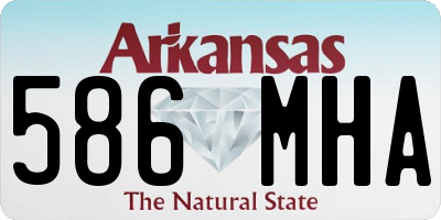 AR license plate 586MHA