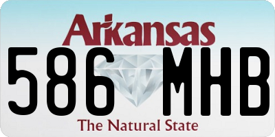 AR license plate 586MHB