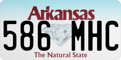 AR license plate 586MHC