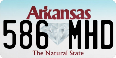 AR license plate 586MHD