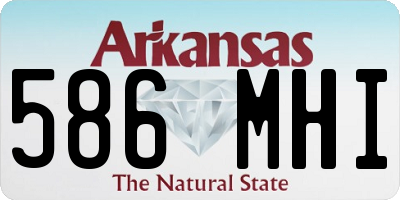 AR license plate 586MHI