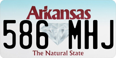 AR license plate 586MHJ