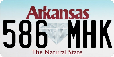 AR license plate 586MHK