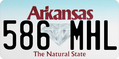 AR license plate 586MHL
