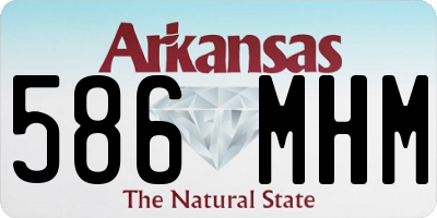 AR license plate 586MHM