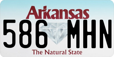 AR license plate 586MHN