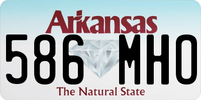 AR license plate 586MHO
