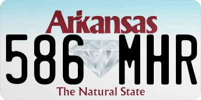 AR license plate 586MHR