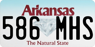AR license plate 586MHS
