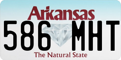 AR license plate 586MHT