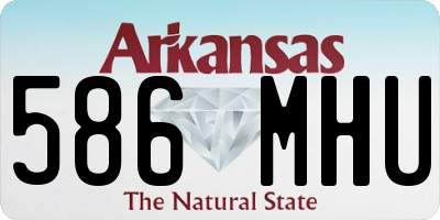 AR license plate 586MHU