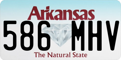 AR license plate 586MHV