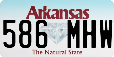 AR license plate 586MHW