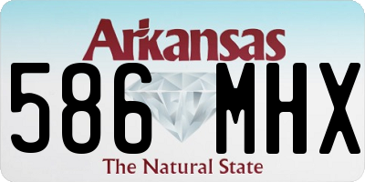 AR license plate 586MHX