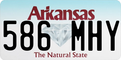 AR license plate 586MHY