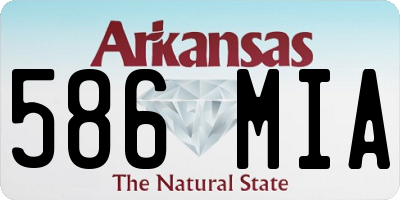 AR license plate 586MIA