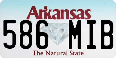 AR license plate 586MIB