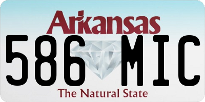 AR license plate 586MIC