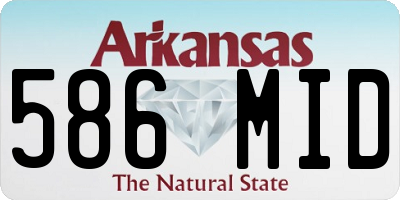 AR license plate 586MID