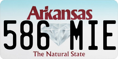 AR license plate 586MIE