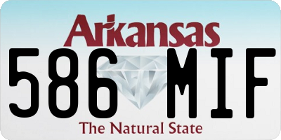 AR license plate 586MIF