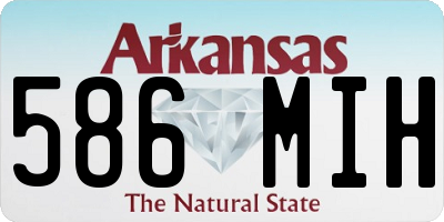 AR license plate 586MIH