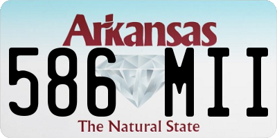 AR license plate 586MII