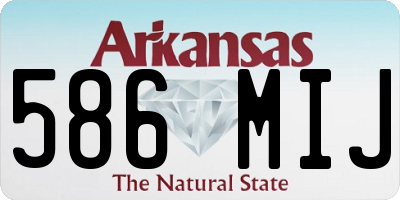AR license plate 586MIJ