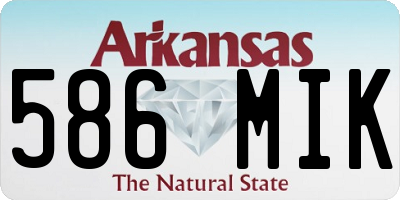 AR license plate 586MIK