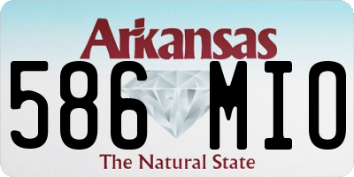 AR license plate 586MIO