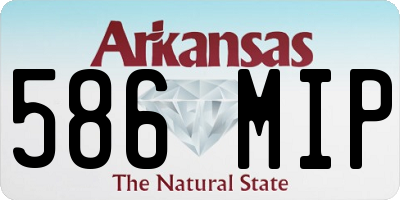 AR license plate 586MIP