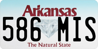 AR license plate 586MIS