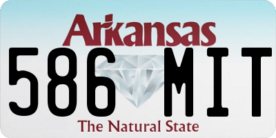 AR license plate 586MIT