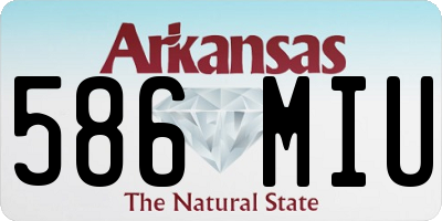 AR license plate 586MIU