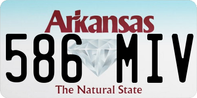 AR license plate 586MIV