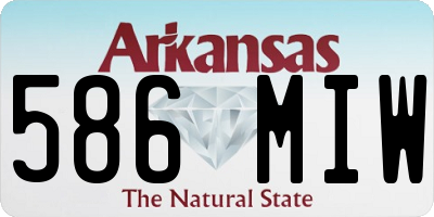 AR license plate 586MIW