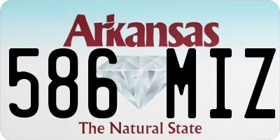 AR license plate 586MIZ