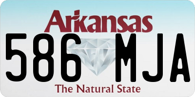AR license plate 586MJA