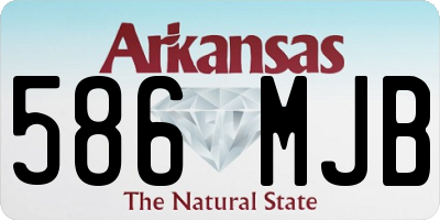 AR license plate 586MJB