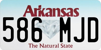 AR license plate 586MJD
