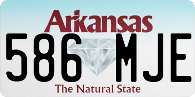AR license plate 586MJE