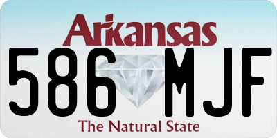 AR license plate 586MJF